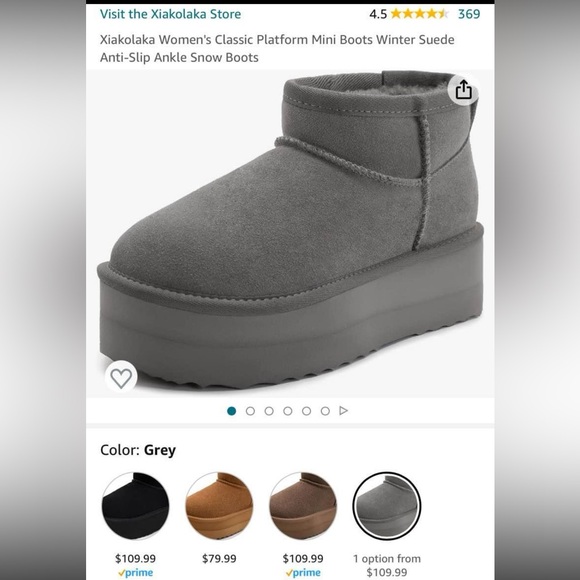 NWT Grey Platform Suede Booties size 8.5. Brand new! - Picture 5 of 5